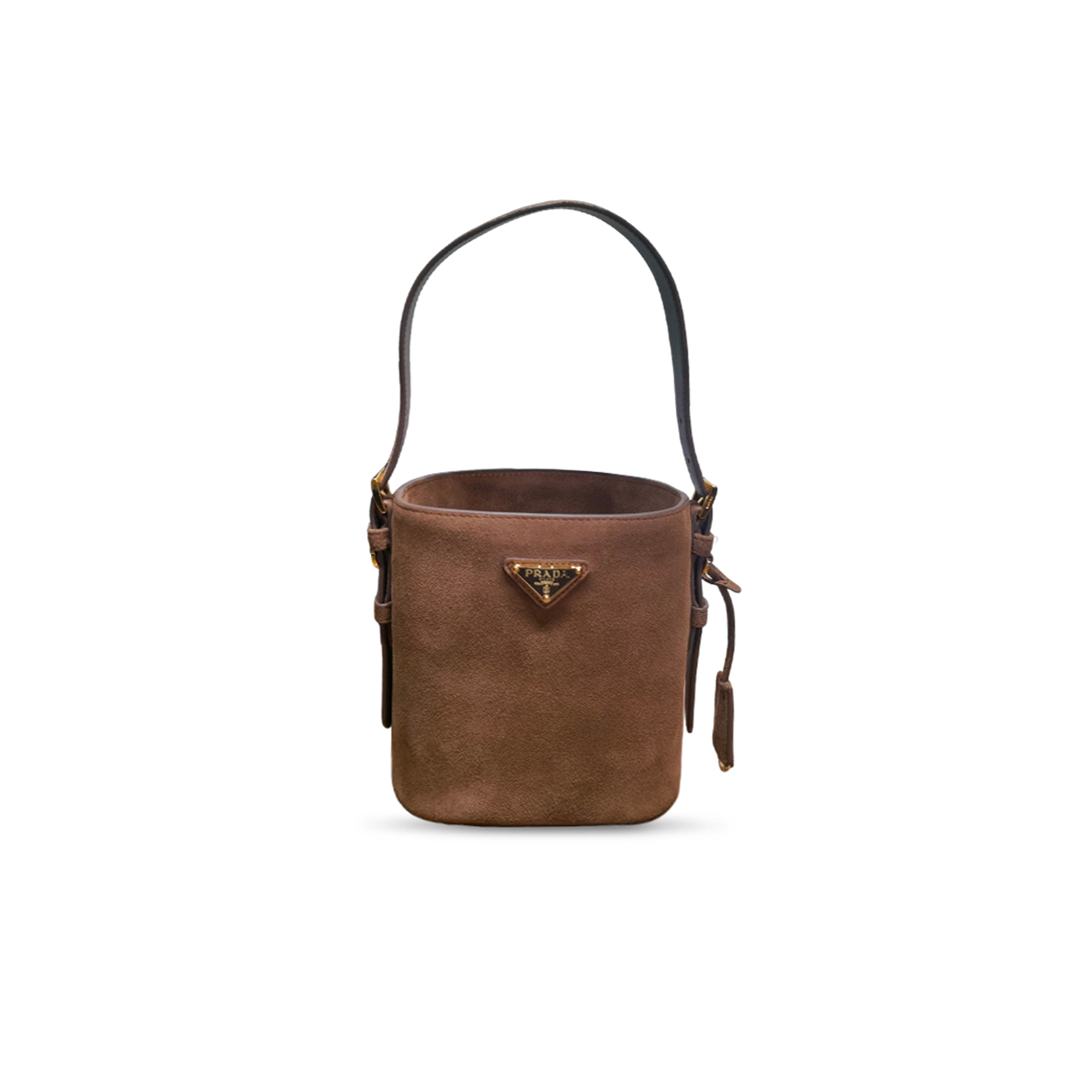 PRADA MINI SUEDE BUCKET BAG 1BE078 (18*17*10.5cm) 